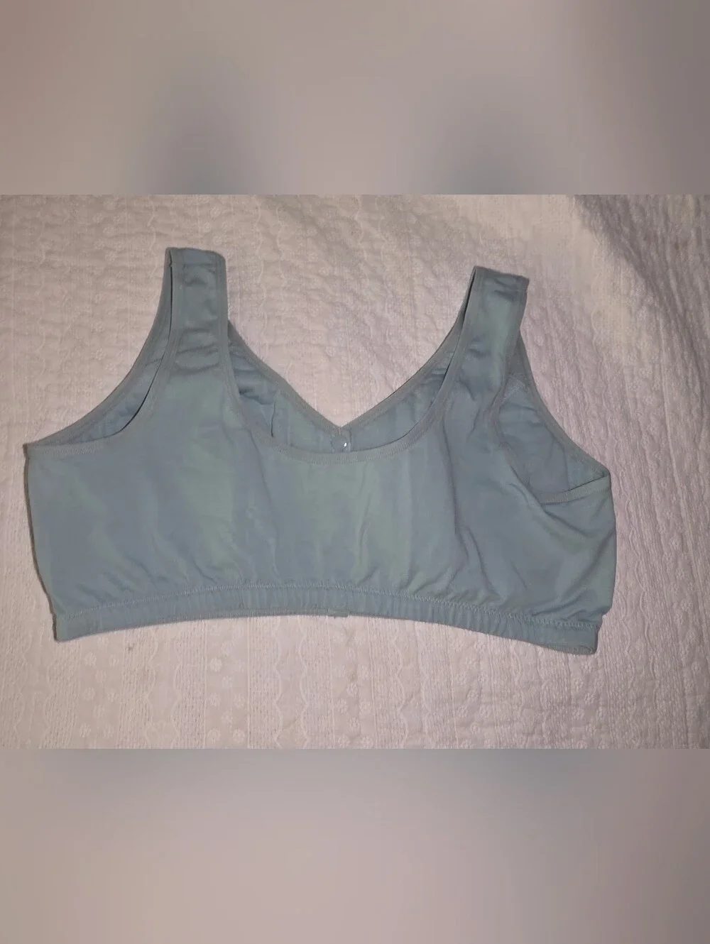 3 Bras Cotton Front Snap Comfort Lace Trim